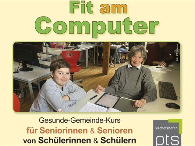 Gesunde-Gemeinde-Kurs von SchülerInnen für SeniorInnen "Fit am Computer"
